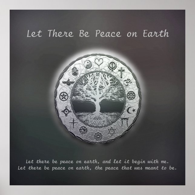 Póster Que haya paz en la Tierra (Frente)