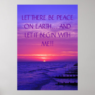 Póster QUE HAYA PAZ EN LA TIERRA... Poster religioso