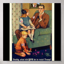 Póster ¿Qué hiciste para resistirte a la protesta de Trum