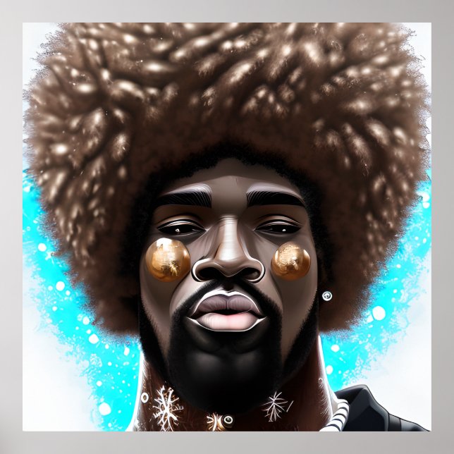 Póster Qué hombre negro Rey Melanin Bruh Hermano (Frente)