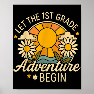 Póster Que la Aventura de 1er Grado Empiece El Sol Retro