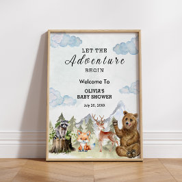 Póster Que la Aventura Empire Boy Baby Shower Bienvenida