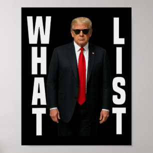 Póster ¿Qué lista divertida Trump qué lista