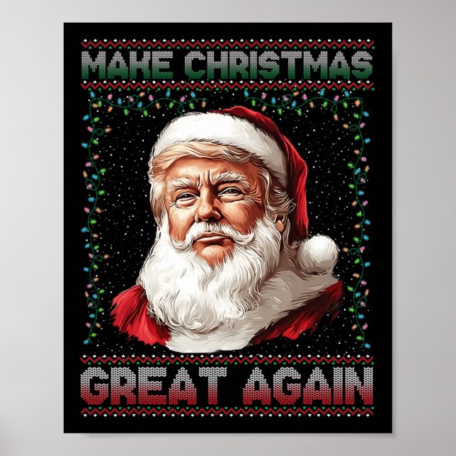 Póster Que los Navidades vuelvan a ser divertidos Santa T (Frente)