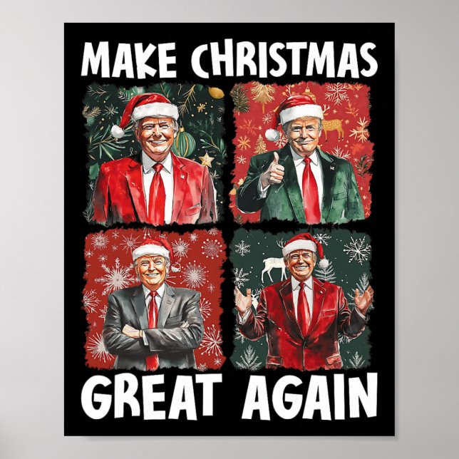 Póster Que los Navidades vuelvan a ser divertidos Santa T (Frente)