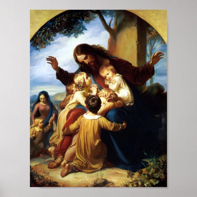 Póster Que los niños vengan a mí por Carl Vogelstein (Frente)