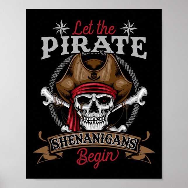 Póster Que los piratas Shenanigans comiencen Hallowee de  (Frente)