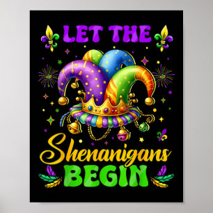 Póster Que Los Shenanigans Empiecen A Los Camisetas Mardi