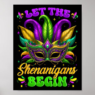 Póster Que Los Shenanigans Empiecen A Los Camisetas Mardi