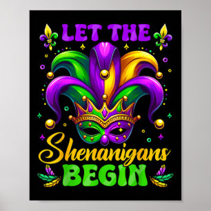 Póster Que Los Shenanigans Empiecen El Mardi Gras 4