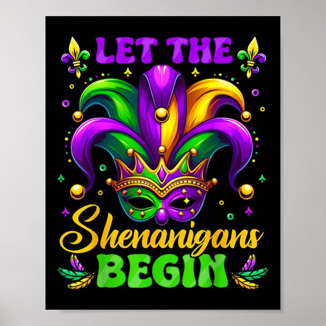 Póster Que Los Shenanigans Empiecen El Mardi Gras 4 (Frente)