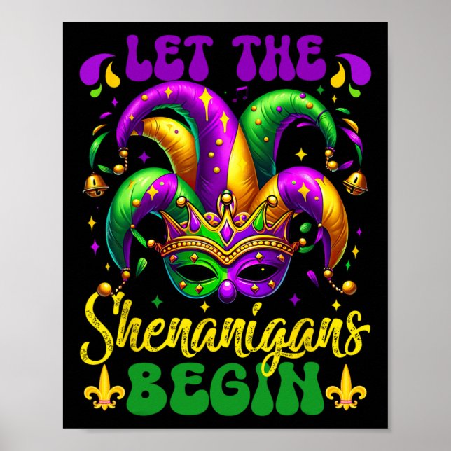 Póster Que Los Shenanigans Empiecen El Mardi Gras 5 (Frente)