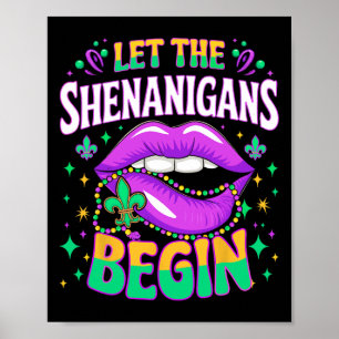 Póster Que los Shenanigans empiecen los labios de besos d