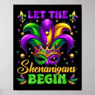 Póster Que los Shenanigans empiecen Mardi Gras 3