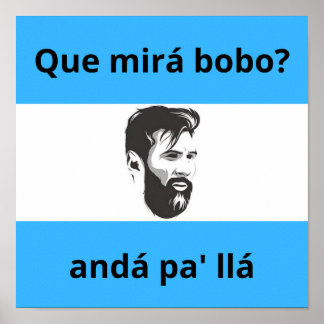 Póster que mira bobo