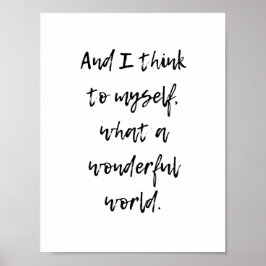 Póster Qué mundo maravilloso