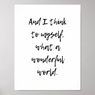 Póster Qué mundo maravilloso