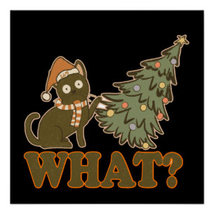 Póster ¿QUÉ? navidades graciosos