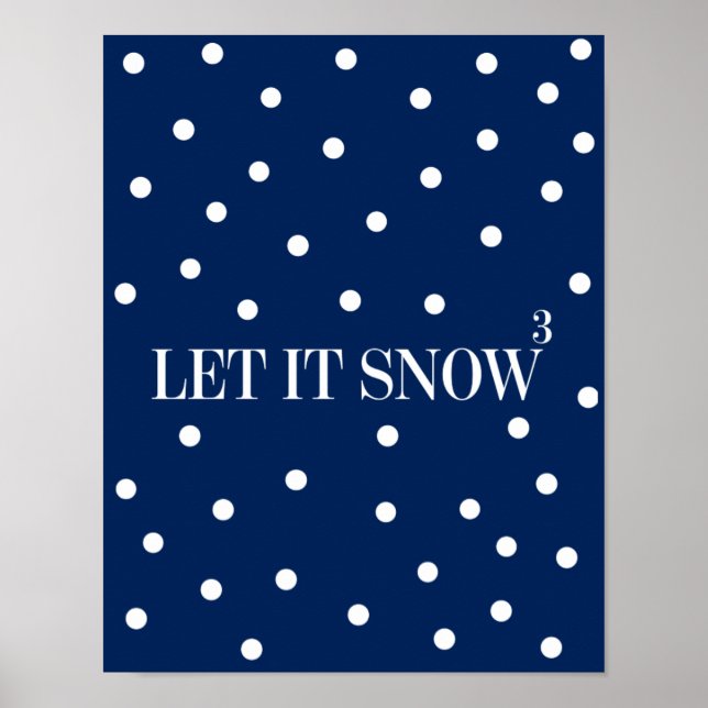 Póster Que nieve Navidades Rótulo Poster de vacaciones (Frente)
