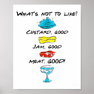 Póster Qué No Gustar Crema Mermelada Carne Bueno 1