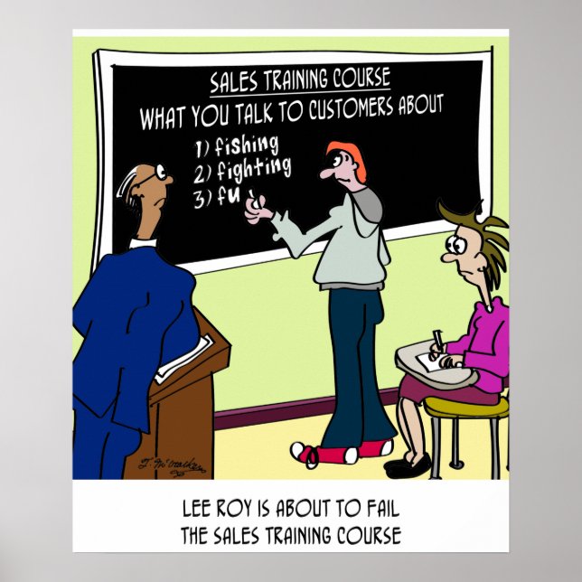 Póster Qué no hablar con los clientes (Frente)