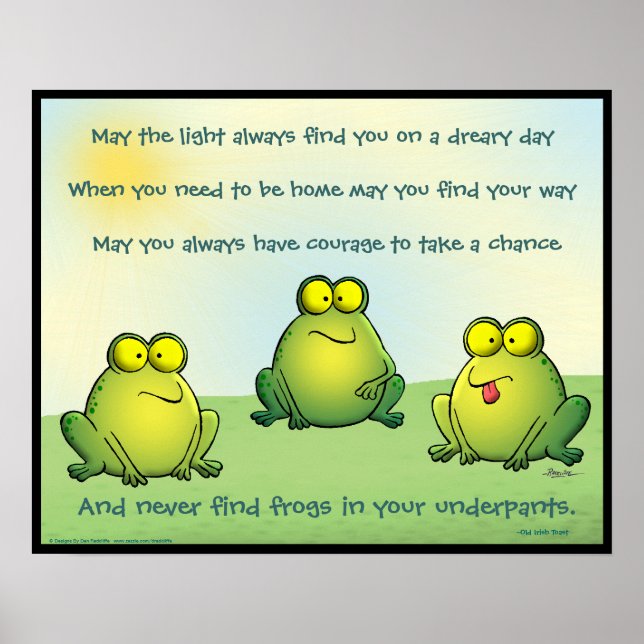 Póster Que Nunca Encuentren Ranas En Sus Calzoncillos (Frente)