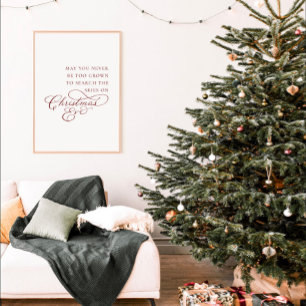 Póster Que nunca seas demasiado grande para los Navidades