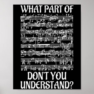 Póster ¿Qué parte de la música no entiendes música _
