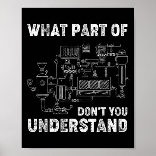 Póster ¿Qué Parte De No Entiende A Un Estudiante De Ingen
