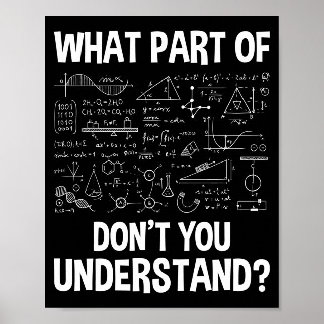 Póster Qué parte de No entiendes - Ciencia Matemáticas C (Frente)