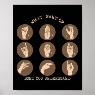 Póster ¿Qué parte de no entiendes el lenguaje de Rótulo A