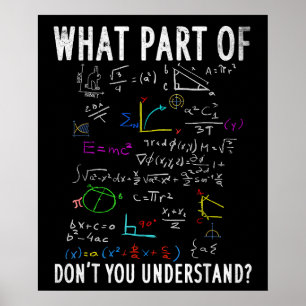 Póster ¿Qué parte de no entiendes para profesor de matemá