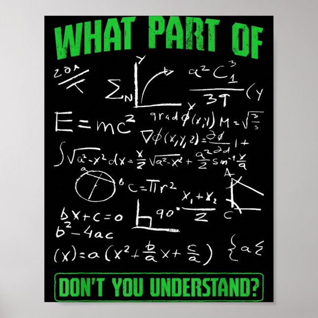Póster ¿Qué parte no entiendes estudiante de ingeniería (Frente)