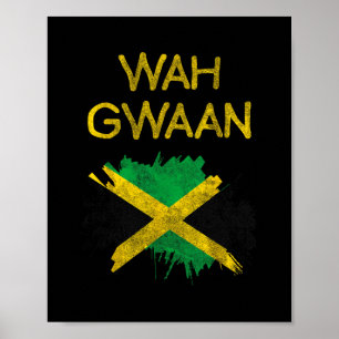 Póster Qué pasa bandera de Jamaica Orgullo jamaicano Regg
