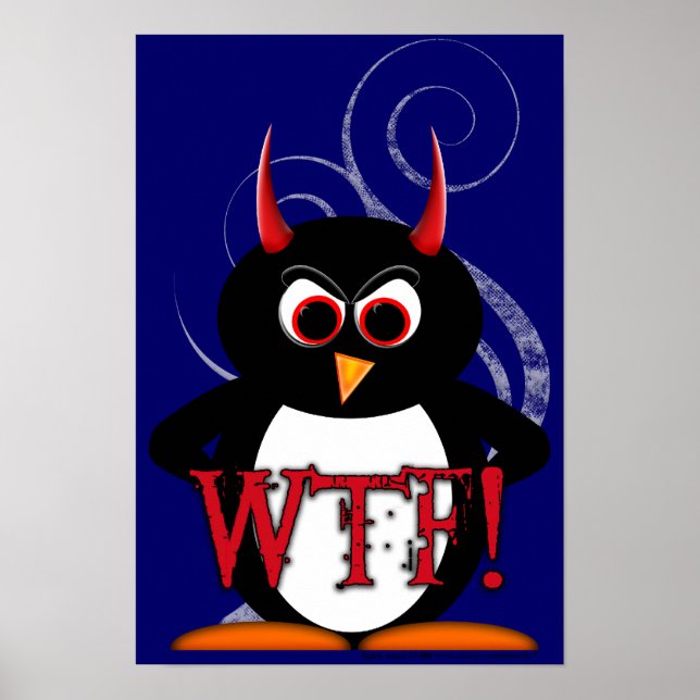 Póster ¿QUÉ PASA? Poster Malvado Penguin™ (Frente)