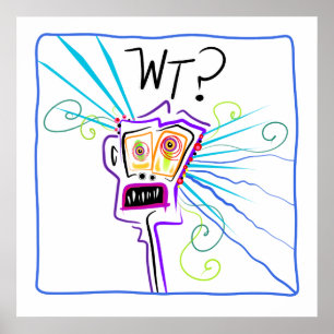 Póster ¿QUÉ? ¿¿QUÉ?? EMOJI Meemogie
