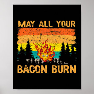 Póster Que se queme todo tu tocino Asando bistec Cocina A