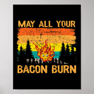 Póster Que se queme todo tu tocino Asando bistec Cocina A