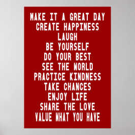 Póster Que sea un gran día Poster Inspirador