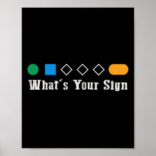 Póster ¿Qué signo zodiacal eres divertido esquiador hombr