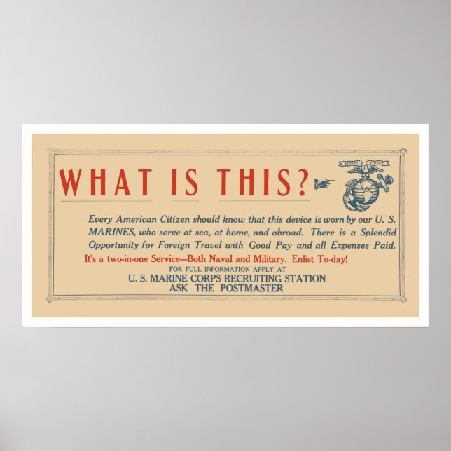 Póster ¿Qué son estos marines estadounidenses? (Frente)