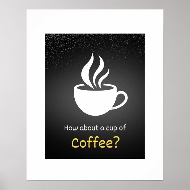 Póster ¿Qué tal una taza de café? (Frente)