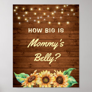 Póster ¿Qué tan grande es el Belly Baby Shower de girasol