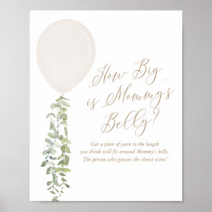 Póster ¿Qué tan grande es el Belly Baby Shower del globo