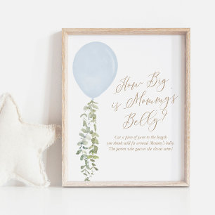 Póster ¿Qué tan grande es el Belly de mamá en Baby Shower