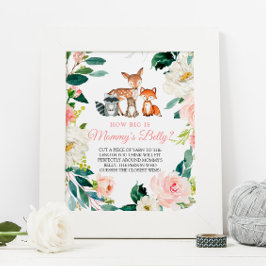 Póster ¿Qué tan grande es el Belly de mamá Woodland Baby 