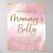 ¿Qué tan grande es el juego de Baby Shower de Momm