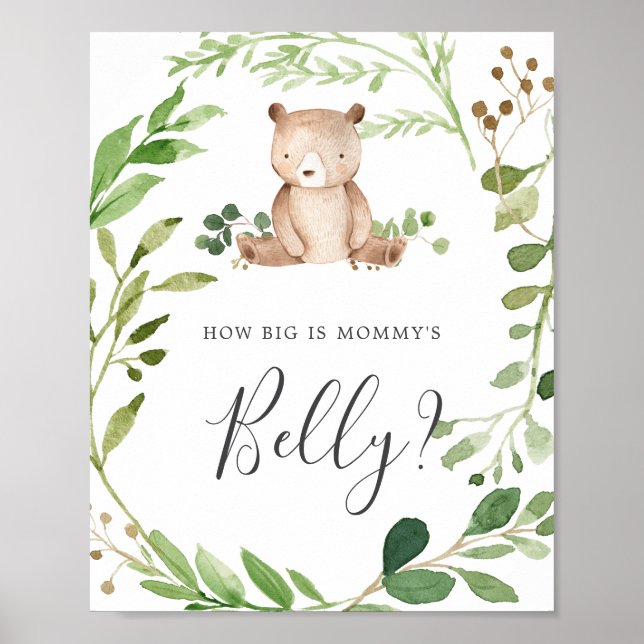 Póster ¿Qué tan grande es la Belly de mamá? (Frente)
