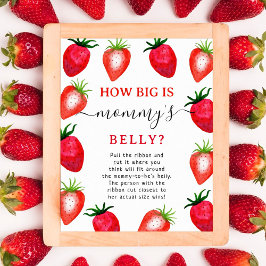 Póster ¿Qué tan grande es la Belly de mamá? Strawberry Ba
