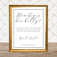 Qué Tan Grande Es Su Juego Minimalista De Baby Sho